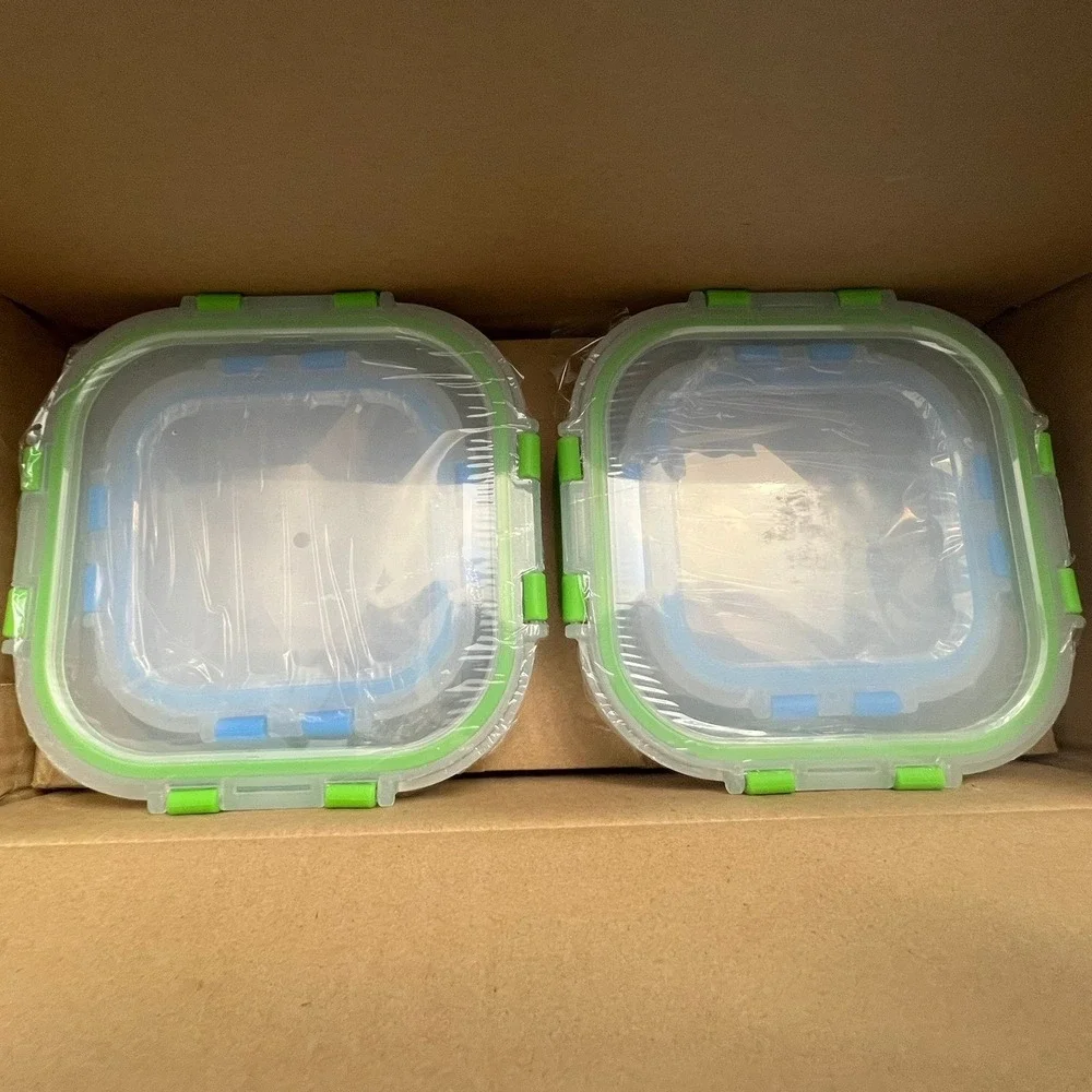 MCIRCO Food Storage Containers 10pc Clear New Glass Airtight Lids